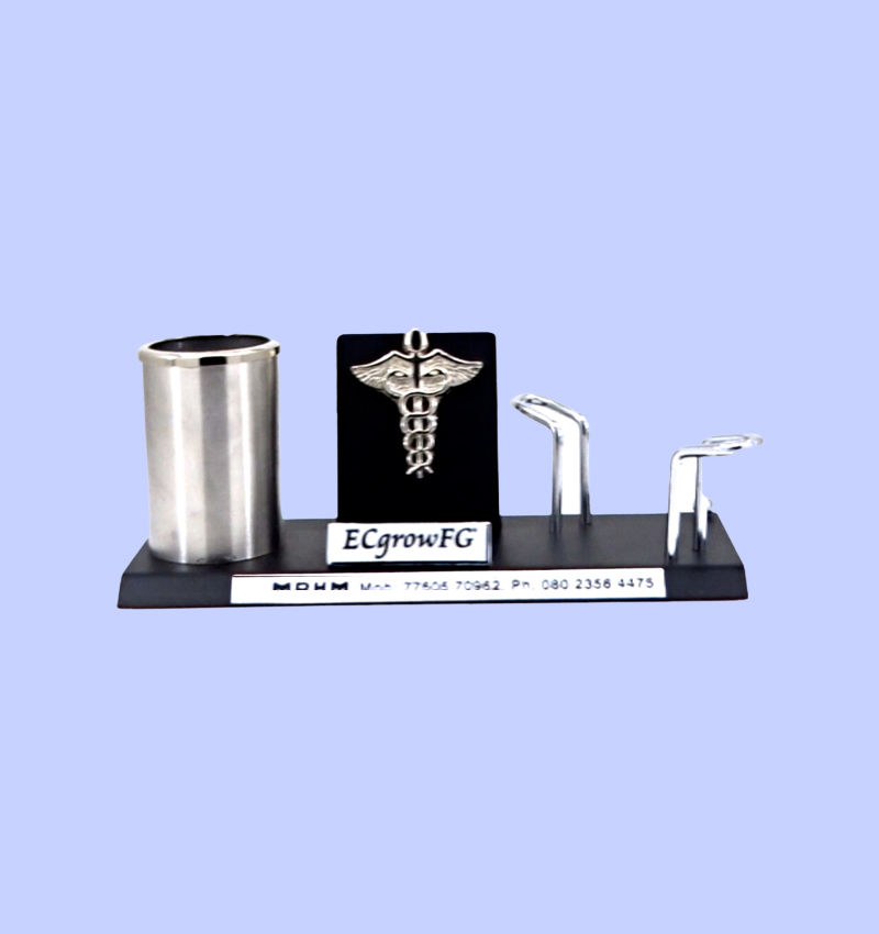 Pen Stand with Card Holder & Doctor Logo