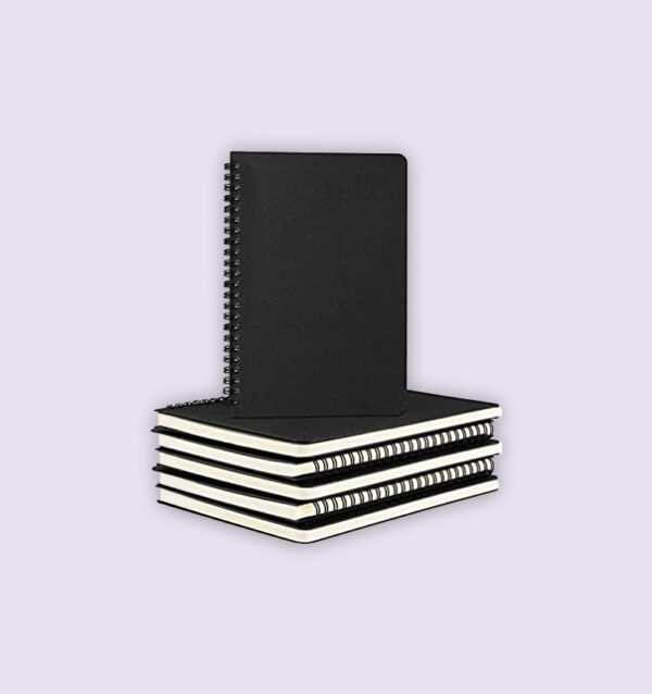 A5 Spiral Notebook with Black Cover