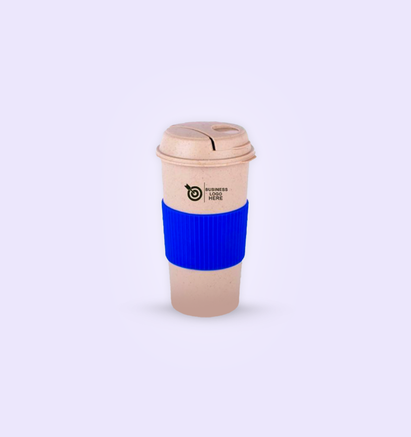 Bamboo Coffee Mug: 500ML Multicolor with Anti-Scald Sleeve and Flip Top Lid