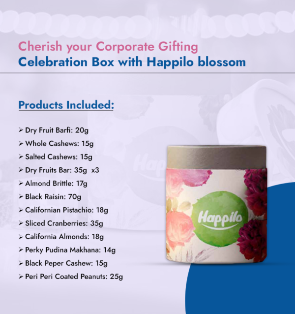 Cherish your Corporate Gifting Celebration Box with Happilo blossom