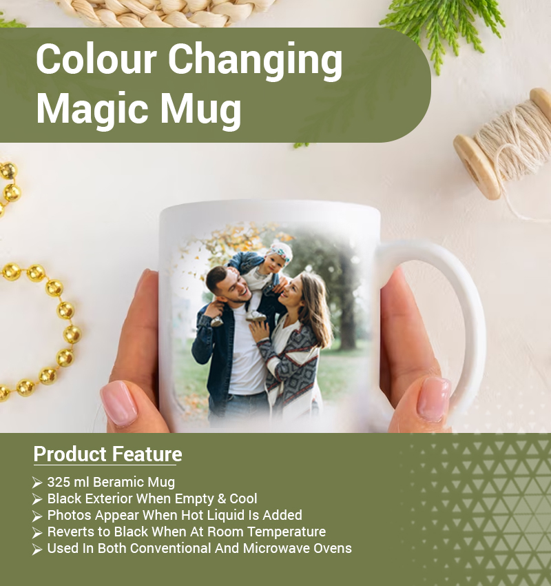 Colour Changing Magic Mug Infographic