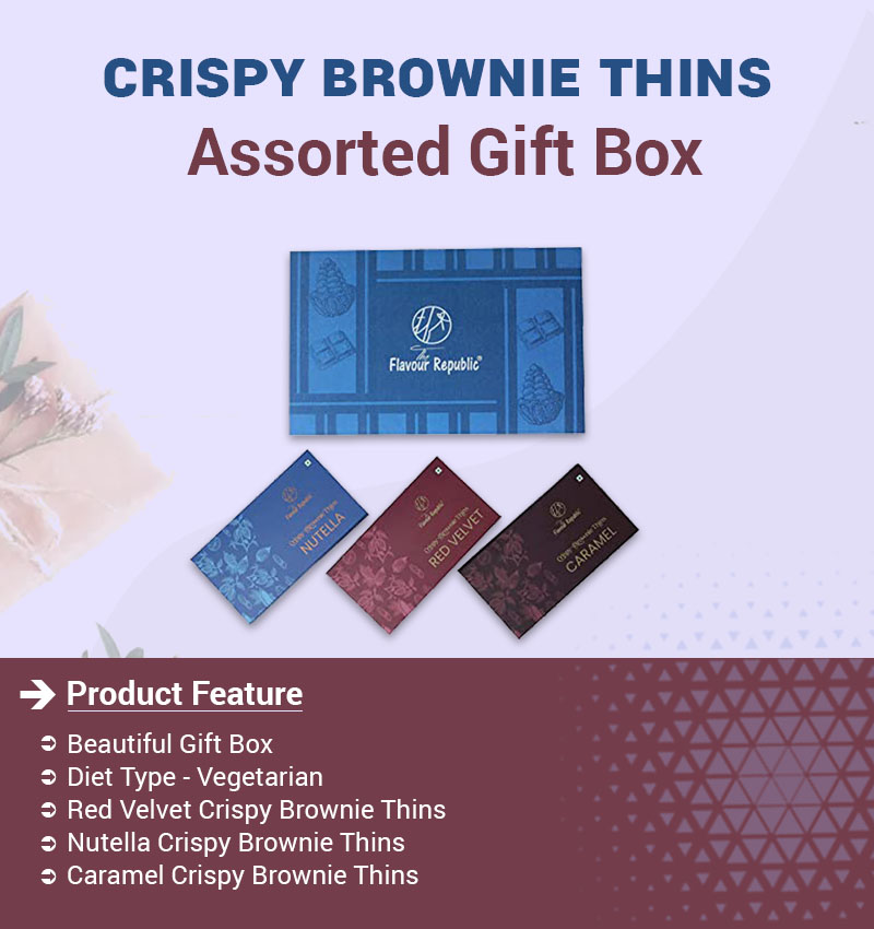Crispy Brownie Thins Assorted Gift Box infographic