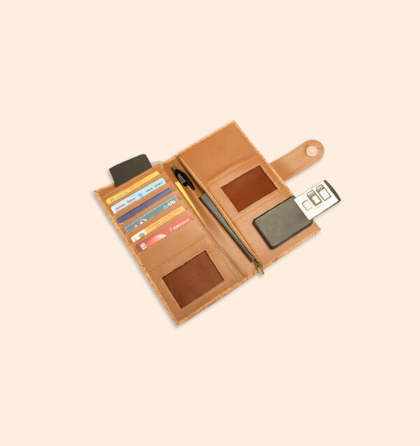 Eco-Friendly Cork Cheque Book and Passport Holder with SIM card Safe Case - S19
