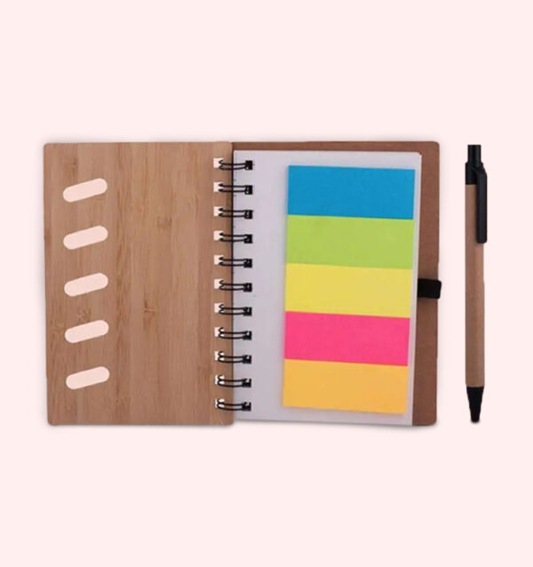 Eco Notebook With Pen and Sticky Pads