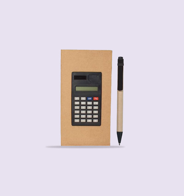 Eco-friendly Stationery Kit with Calculator & Sticky Note Pad for Office, School, Messages
