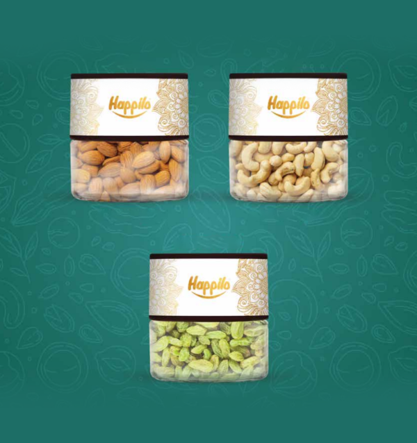 Elevate your Diwali celebrations with the "Happilo Premium Gardenia Dryfruit Gift Hamper." Weighing 350g, this thoughtful gift includes California Almonds, Cashew Nuts, and Green Raisins, making it the perfect Diwali present.