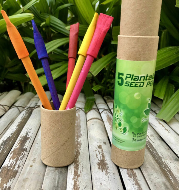 High Quality 5 Plantable Paper Pens with Seeds