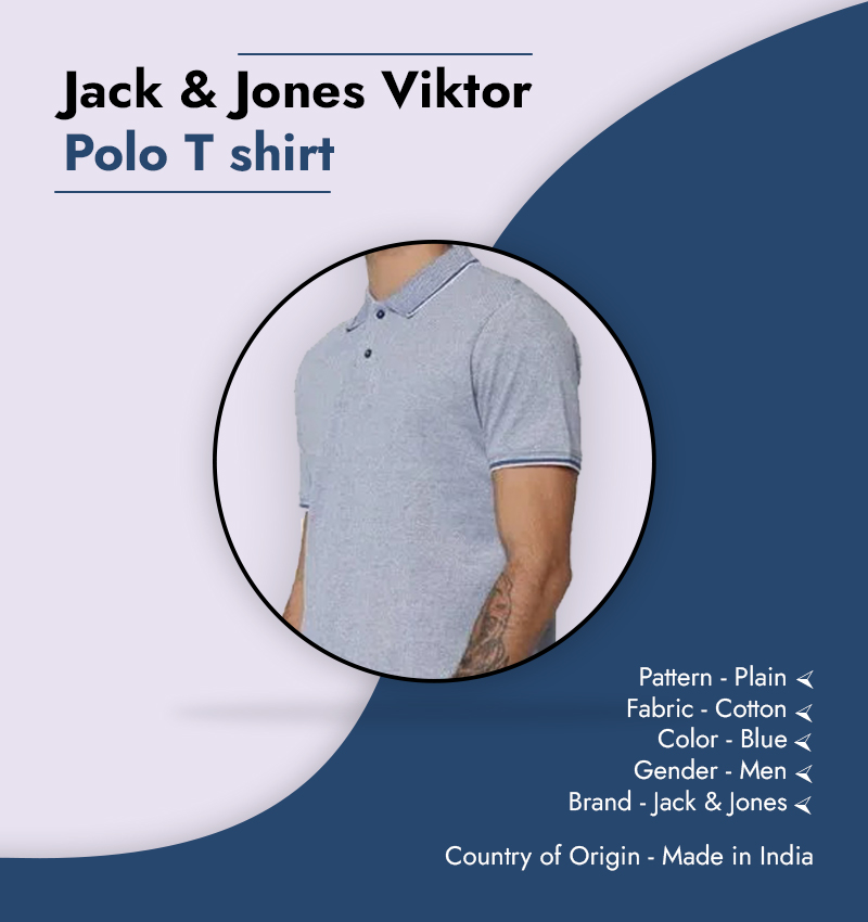 Jack & Jones Viktor Polo T shirt infographic