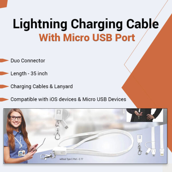 Lightning Charging Cable With Micro USB Port infographic