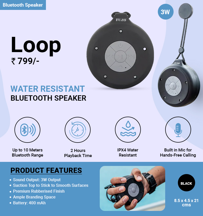 Fuzo Loop Wireless Waterproof Bluetooth Speaker
