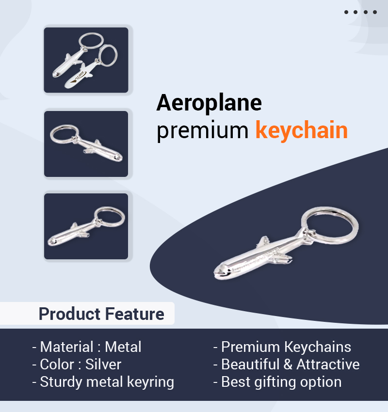 Metal Aeroplane Premium Keychain Infographic