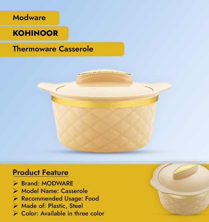 Modware Kohinoor Thermoware Casserole Infographic