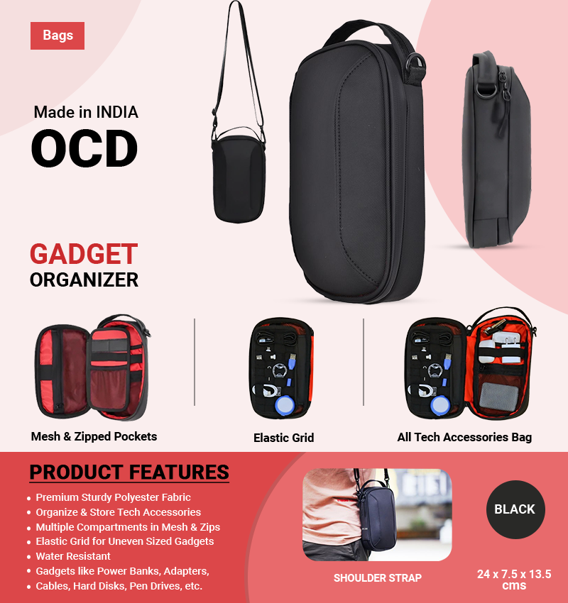 Fuzo OCD - Gadget Organizer Bag | Best Corporate Gifting Item infographic