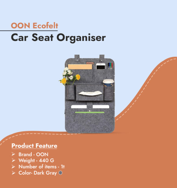 OON Ecofelt Car Seat Organiser