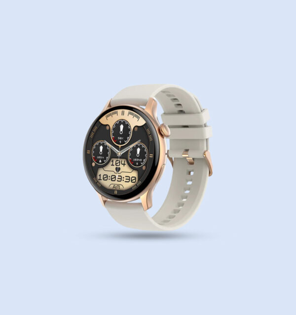 Pebble Spectra Pro Midnight Gold Strap Smartwatch