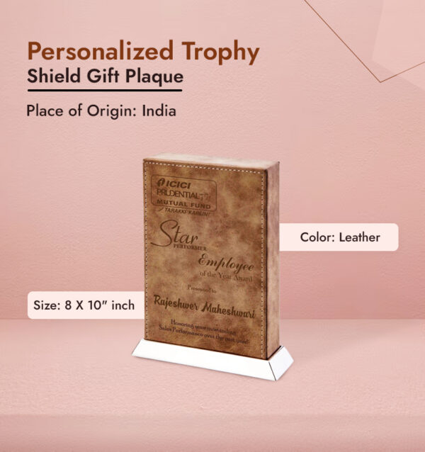Personalized Trophy Shield Gift Plaque Infographics