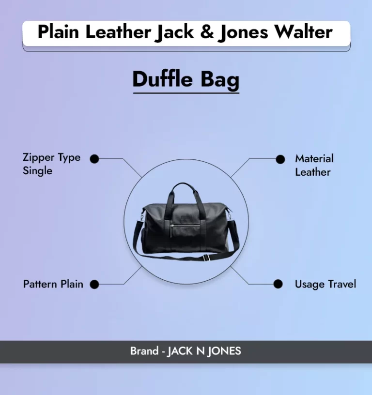 Travel Utility Plain Leather Bag