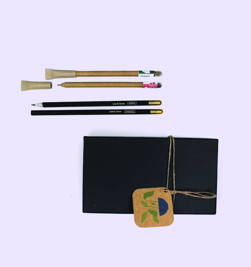 Pocket Plantable Stationery Box with Plantable Pen & Pencils