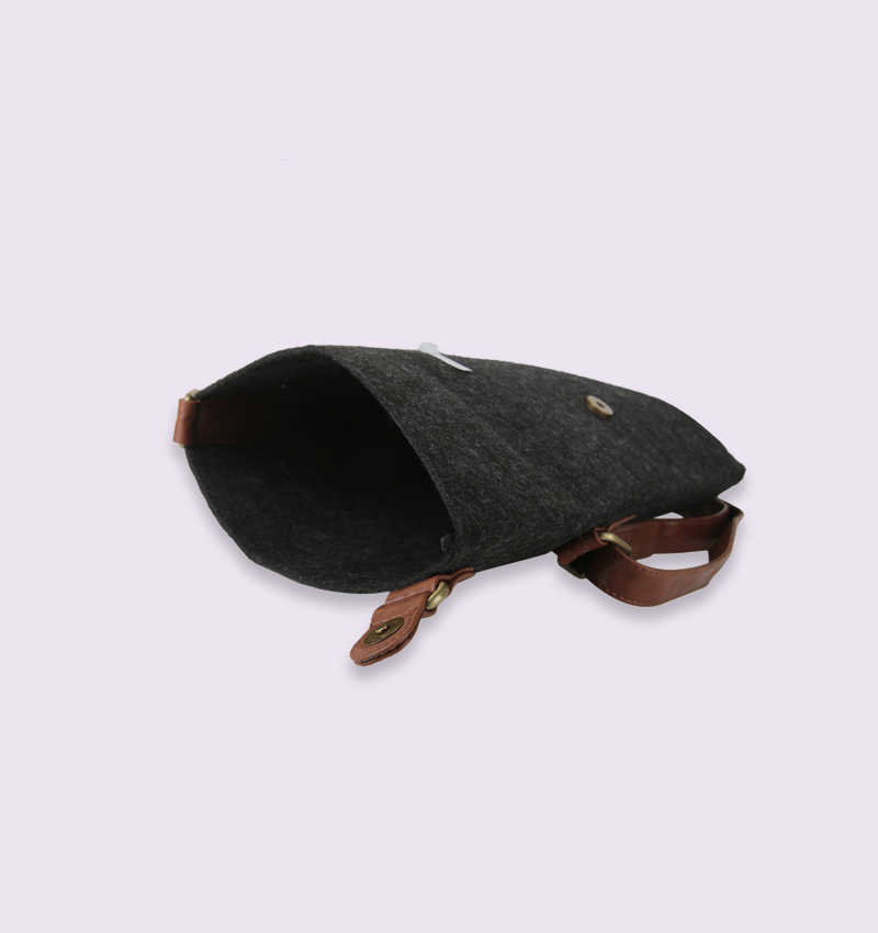 Premium Quality Felt Stylish Sling Bags with PU Strap for Women