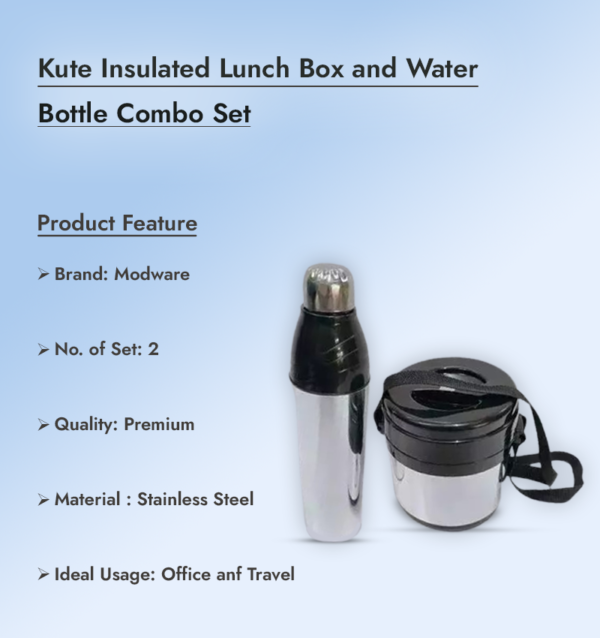 Kute Insulated Lunch Box and Water Bottle Combo Set Inforgraphic