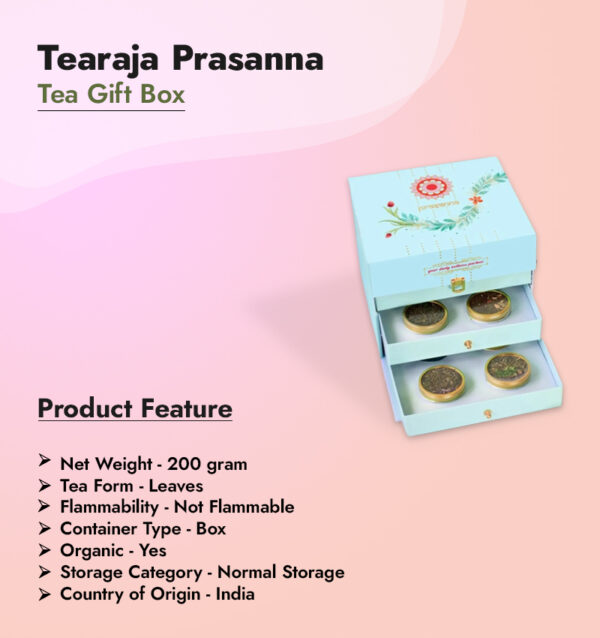 Tearaja Prasanna Tea Gift Box infographic