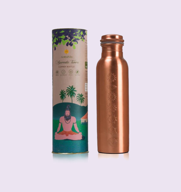 Vintage & Plain Ayurvedic Copper Customized Bottle