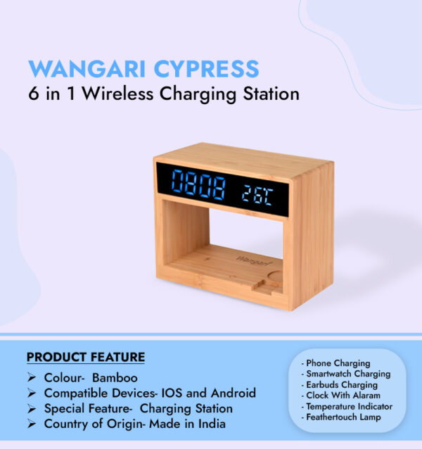 Wangari Cypress 6 in 1 Wireless Charging Station