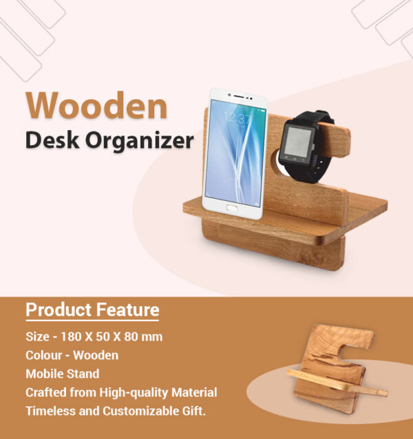 Wooden Desk Organizer infographic