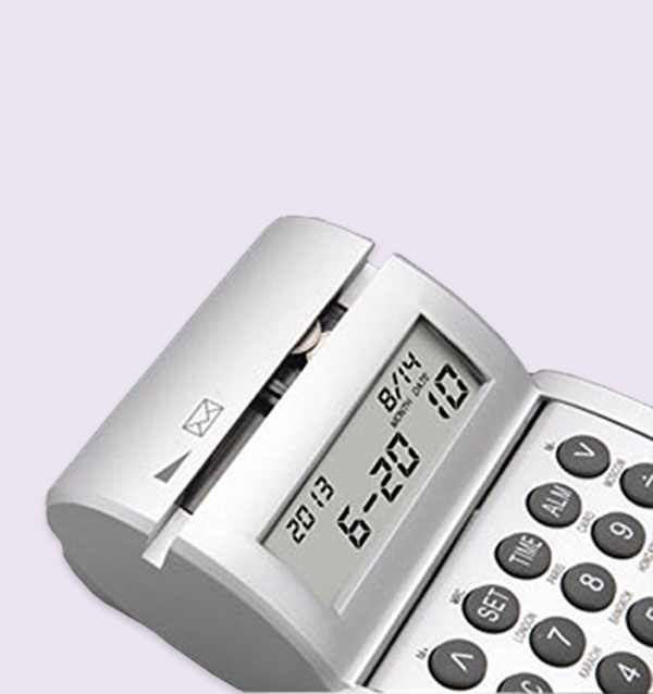 World Time Calendar with Clock, Calculator, Motorized Letter Opener & Pad Holder