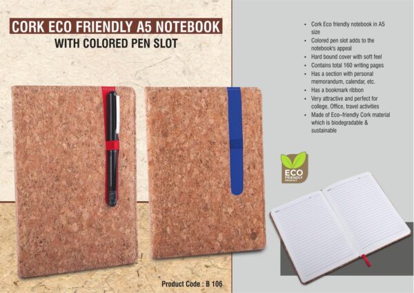 Cork Eco friendly A5 Notebook
